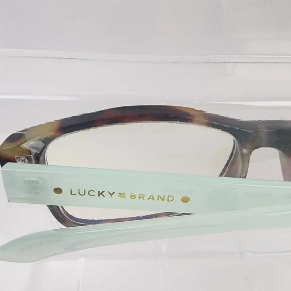 2 Pair Lucky Brand Blue Light Filtering Glasses +0.00 Tortoise Pink & Teal style - Picture 6 of 8